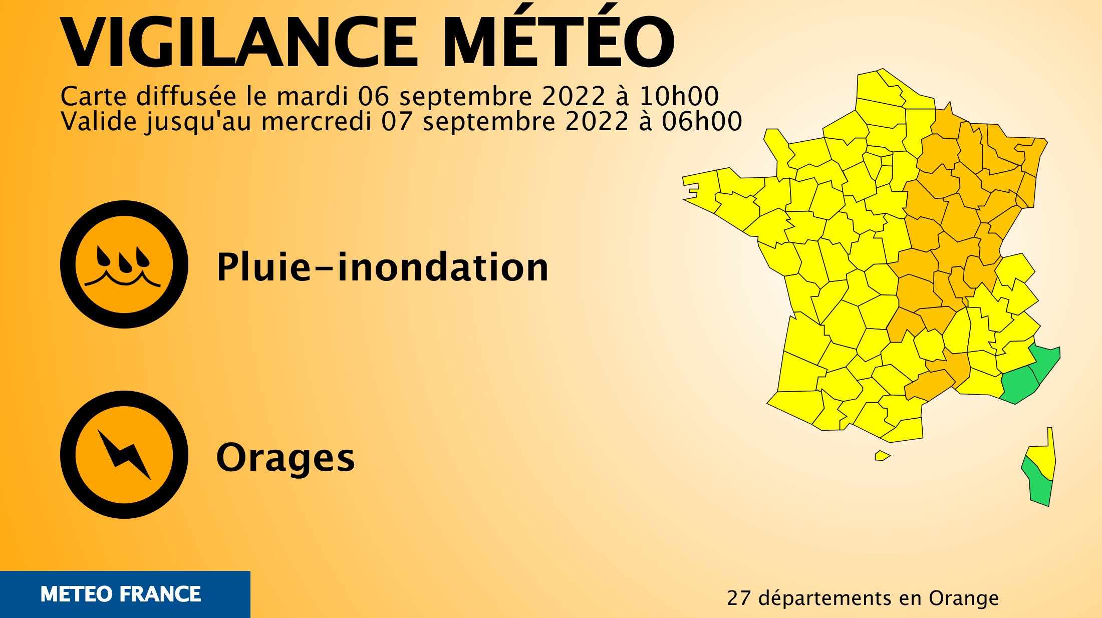 Vigilance orange « orages » dans les Vosges, en Haute-Marne et en Meurthe-et-Moselle