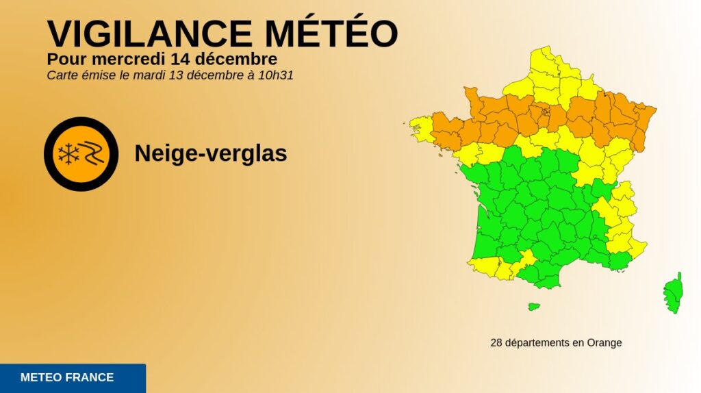 Les Vosges, la Haute-Marne et la Meurthe-et-Moselle en vigilance orange neige-verglas