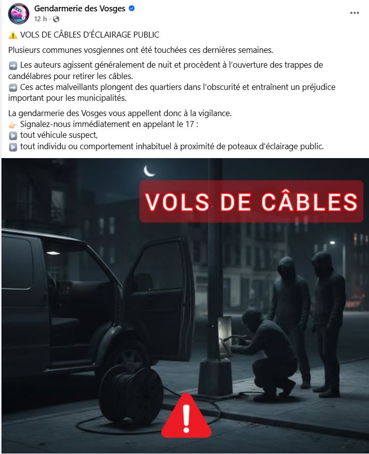 vols de câbles