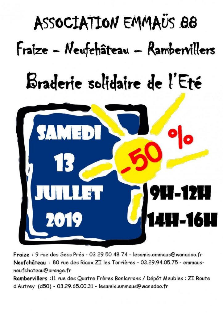 BRADERIE SOLIDAIRE à RAMBERVILLERS