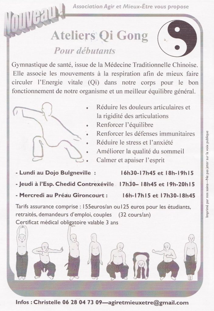 ATELIERS QI GONG à BULGNEVILLE, CONTREX et GIRONCOURT