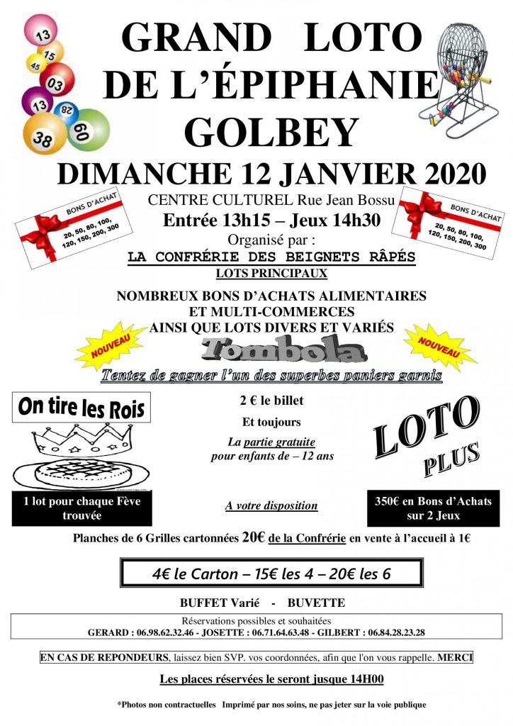 LOTO DE L'EPIPHANIE à GOLBEY