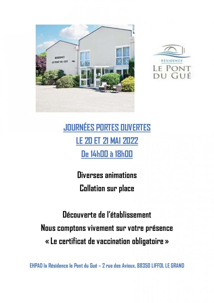 PORTES OUVERTES "LE PONT DU GUÉ" à LIFFOL LE GRAND