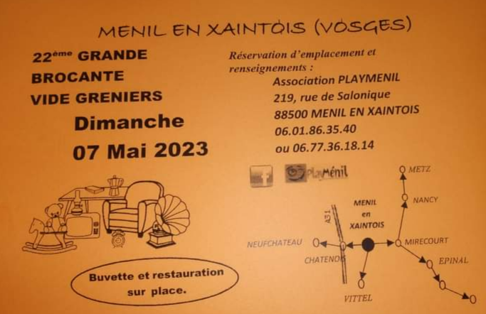 Vide-grenier brocante de l'association Playménil