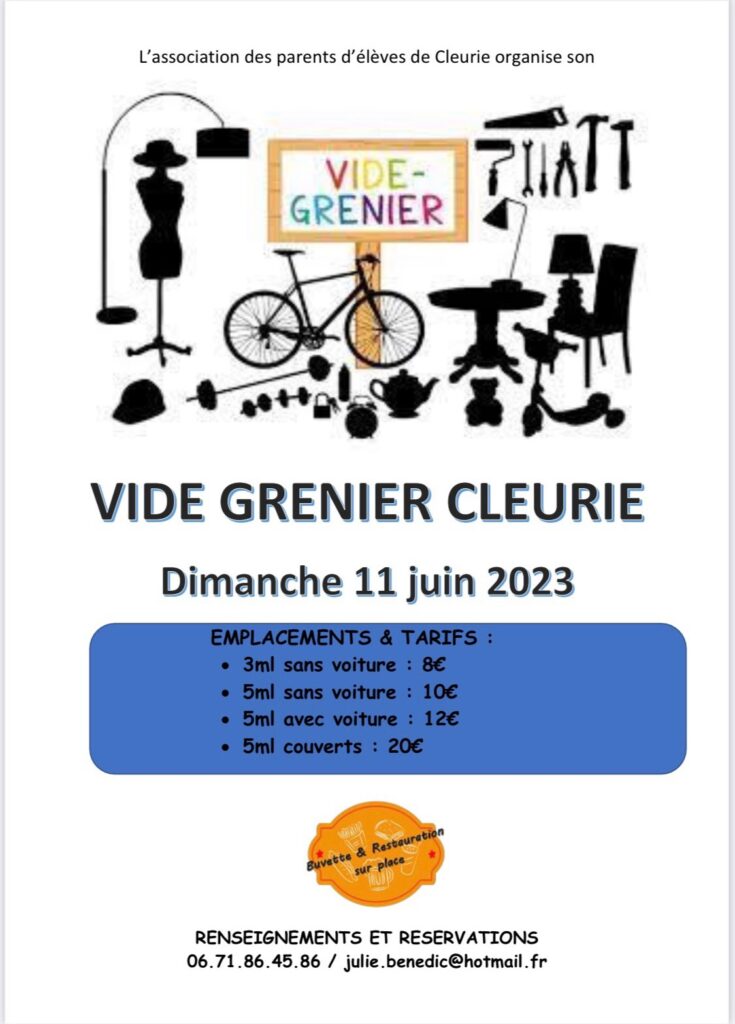 VIDE GRENIER DE CLEURIE