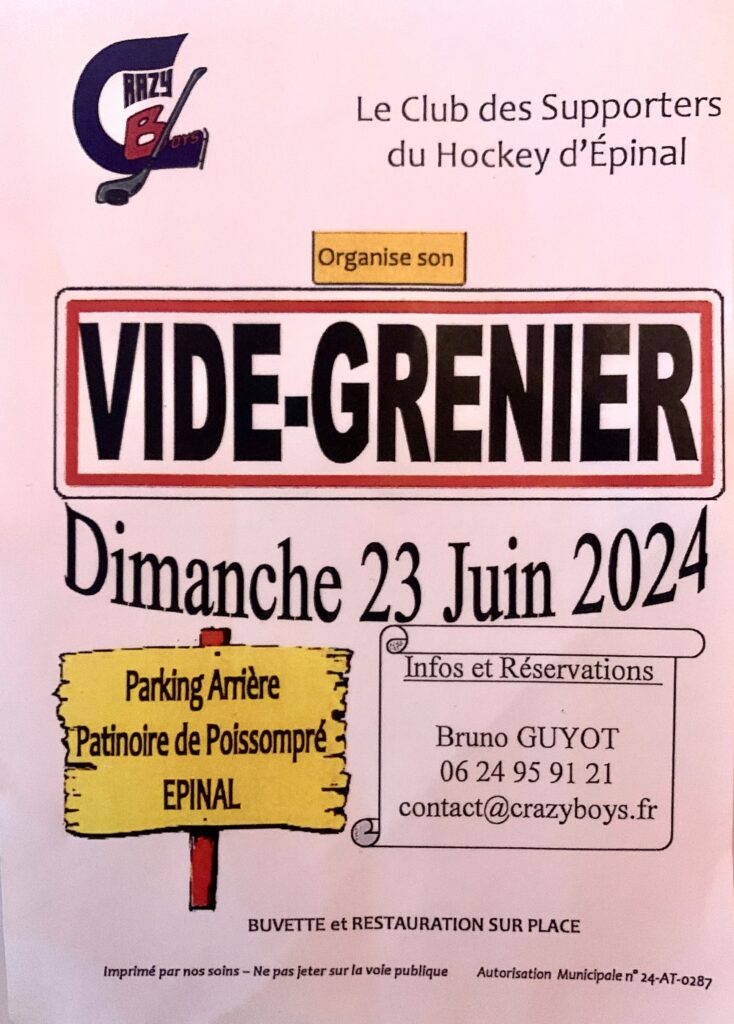 VIDE GRENIER DES CRAZY BOYS