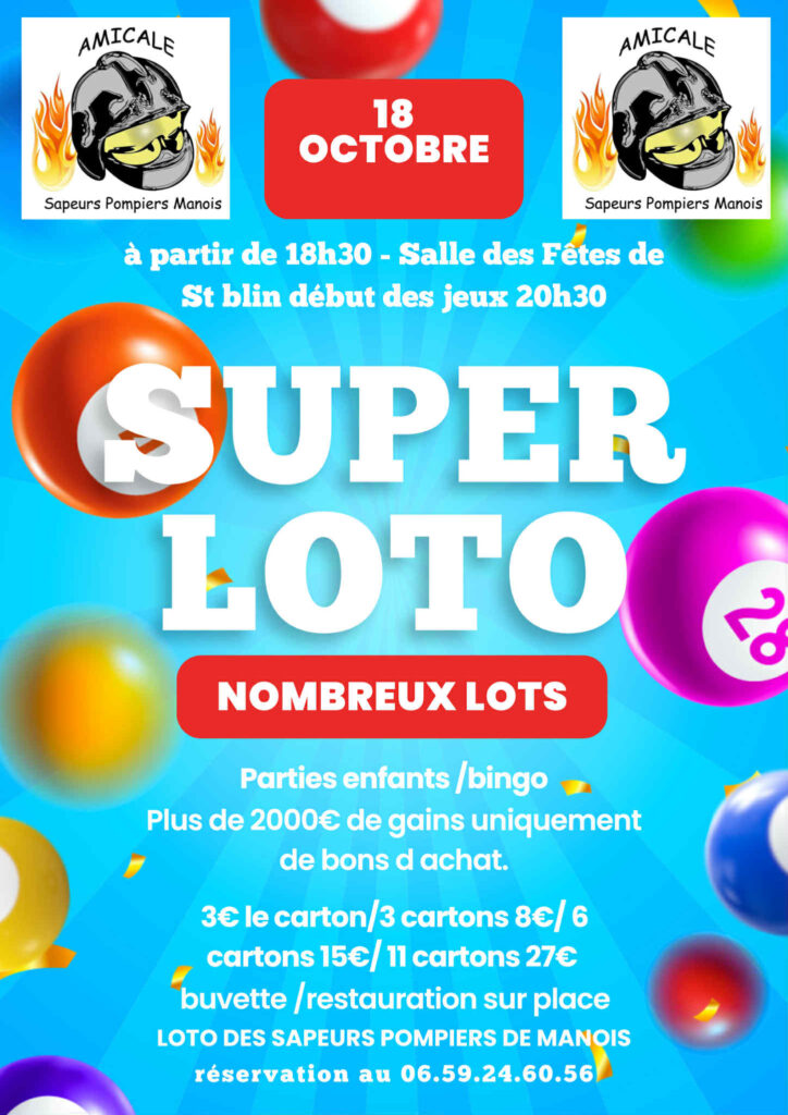 Loto des Sapeurs Pompiers de MANOIS