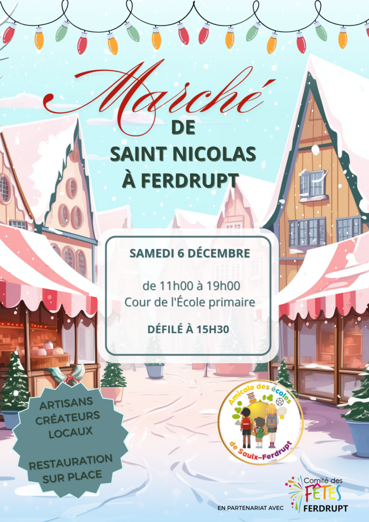 Marché et défilé de Saint Nicolas à ferdrupt